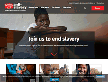 Tablet Screenshot of antislavery.org